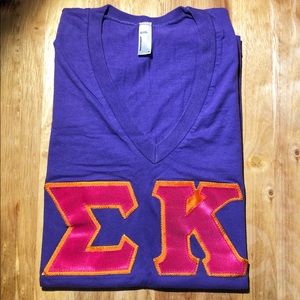 Sigma Kappa Stitched Letter T-Shirt